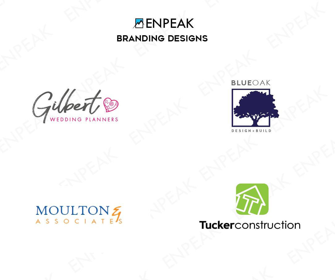 Various company logo examples designed by Enpeak