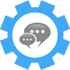Digital Consulting page button with a gear and speech bubbles