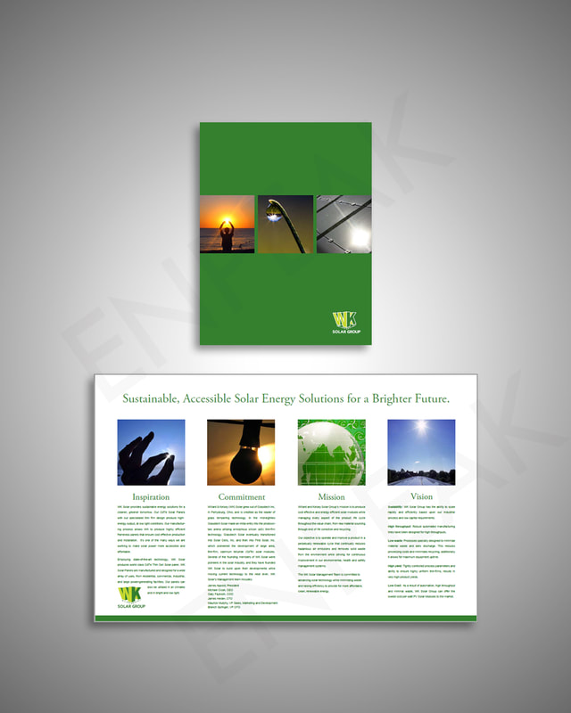 WK Solar corporate brochure overview designed by Enpeak